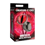 Sinister Eye Red Eye Metal Butt Plug - Small