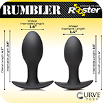 Rumbler Vibrating Silicone Butt Plug