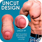 9.8 Inch Dual Density Uncut Dildo with Balls