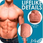 9.8 Inch Dual Density Uncut Dildo with Balls