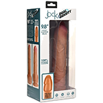 9.8 Inch Dual Density Uncut Dildo with Balls