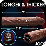 Extra Long 1.5 Inch Penis Extension - Dark