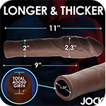 Extra Thick 2 Inch Penis Extension - Dark