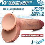 Ultra Realistic Dual Density Silicone Dildo with Balls - 10 Inch