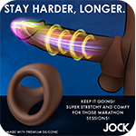 JOCK Silicone Cock & Ball Ring - Dark