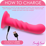 21X Vibrating Ribbed Silicone Dildo