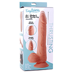 Thrusting and Vibrating 8 Inch Dildo - Light