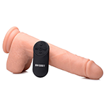 Vibrating & Thrusting Remote Control Silicone Dildo - 10 Inch