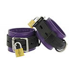 Strict Leather Purple & Black Deluxe Locking Cuffs