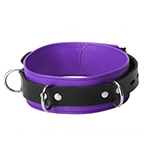 Strict Leather Deluxe Locking Collar - Purple & Black